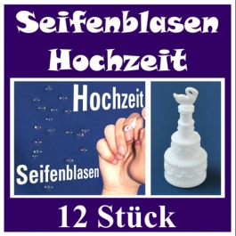 Seifenblasen Hochzeit, Wedding Bubbles Schwan, 12 Stück