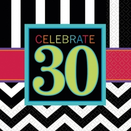 Servietten Celebrate 30 zum 30. Geburtstag