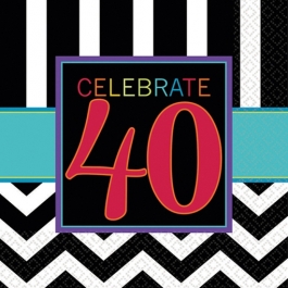 Celebrate 40, Servietten zum 40. Geburtstag