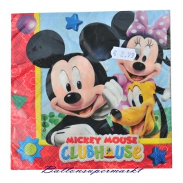 Servietten Kindergeburtstag, Mickey Mouse Club House