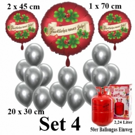 Set-4-Partydeko-Einweg-Helium-mit-Silvester-Luftballons-Glueckliches-Neues-Jahr