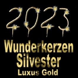 Zahlen-Wunderkerzen Gold Silvester 2023