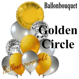 Ballon-Bouquet Golden Circle mit 11 Luftballons