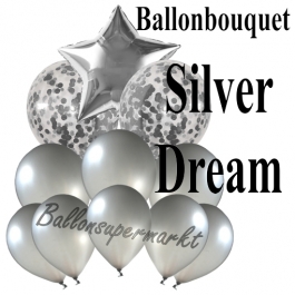 Ballon-Bouquet Silver Dream mit 11 Luftballons