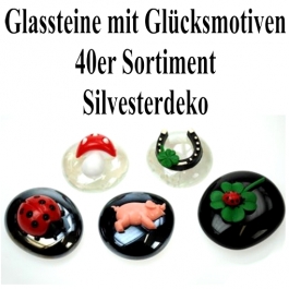 Gluecksbringer-Glassteine-mit-Gluecksmotiven-40er-Sortiment-Silvesterdeko