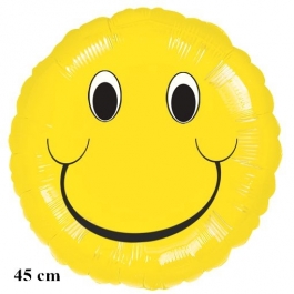 Smiley Luftballon aus Folie inklusive Helium