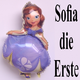 Sofia die Erste Luftballon. Großer Folienballon mit Ballongas-Helium