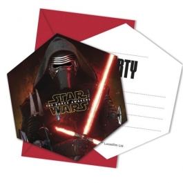 Star Wars Das Erwachen der Macht Einladungskarten zum Kindergeburtstag