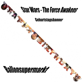 Star Wars The Force Awakens Geburtstagsbanner zum Kindergeburstag