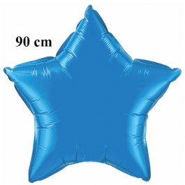 Luftballon aus Folie, Sternballon, Safir Blau, 90 cm