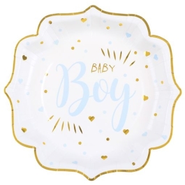 Baby Shower Boy Partyteller, blau