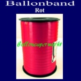 Ballonband, Luftballonbänder 1 Rolle 500 m, Rot