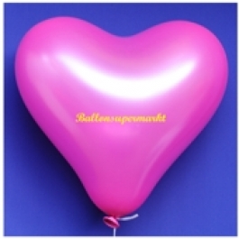 Herzluftballon, 40-45 cm, Pink, 1 Stück