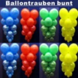 Ballontrauben mit Luftballons 10 Stück Bunt