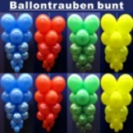 Ballontrauben mit Luftballons 20 Stück Bunt
