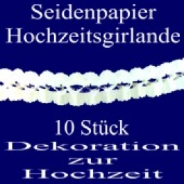 Seidenpapiergirlanden 10Stck. Weiß