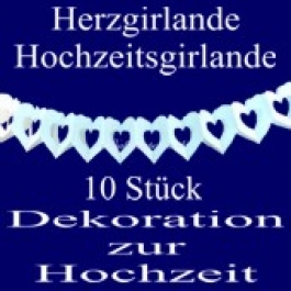 Herzrahmengirlanden 10Stck. Weiß