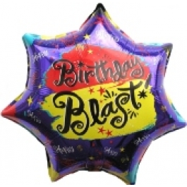 Happy Birthday Blast, Luftballon aus Folie (ohne Helium)