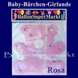 Baby-Bärchen-Girlande-Rosa