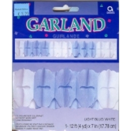 Paper Garland White/Blue