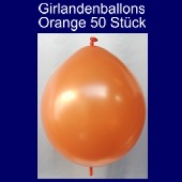 Kettenballons-Girlandenballons-Orange-Metallic, 50 Stück