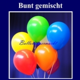 Luftballons, 40x36 cm, Bunt gemischte Rundballons