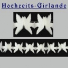 Hochzeitsdeko-Girlande Tauben 6 m / 10 Stück