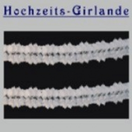 Hochzeitsdeko-Girlande Weiß 11cm / 10 Stück