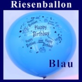 Riesenballon-Geburtstag-Happy-Birthday-Blau-(Helium)