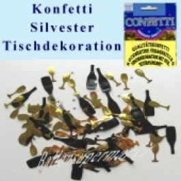 Silvester Konfetti Tischdekoration