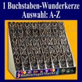 Buchstaben-Wunderkerze, Auswahl A-Z