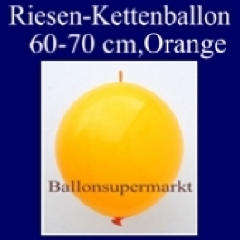 Riesen-Girlanden-Luftballon, 60-70 cm, Orange, 1 Stück
