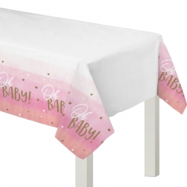 Tischdecke Oh Baby Girl zu Geburt, Taufe und Babyparty