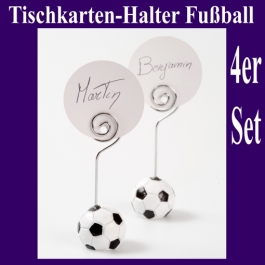 Tischkarten-Halter Fußball, 4 Stück Set