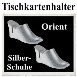 Tischkartenhalter, Orient, Silberschuhe