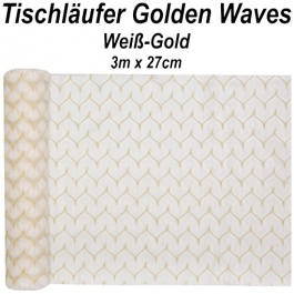 Tischläufer Golden Waves, 3 Meter Rolle