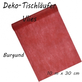 Tischläufer, Tischdecke, Vlies, burgund