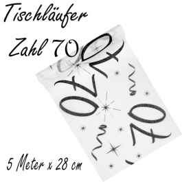 Tischläufer, Tischdecke Zahl 70, 5 Meter Rolle