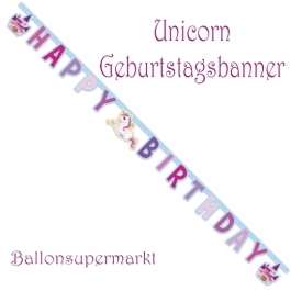 Kindergeburtstagsbanner Unicorn