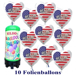 10-USA-Flaggen-Luftballons-Welcome-Home-aus-Folie-mit-1-Liter-Ballongas-Einweg