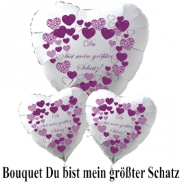 Valentinstag Ballon-Bouquet "Du bist mein größter Schatz"!