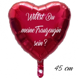 Willst Du meine Trauzeugin sein? 45 cm ohne Helium