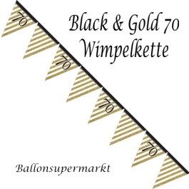 Wimpelkette Black & Gold 70