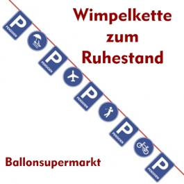 Wimpelkette zum Ruhestand