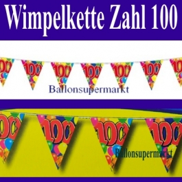 Wimpelkette Zahl 100