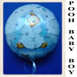 Winnie the Pooh Baby Boy Luftballon aus Folie mit Ballongas Helium zu Geburt und Taufe