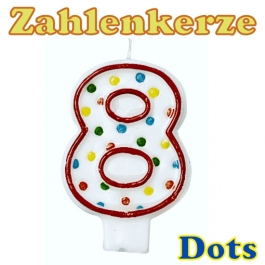 Zahlenkerze 8