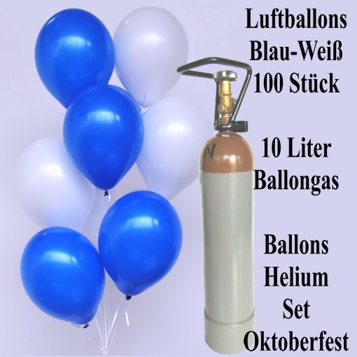 Wie Viel Liter Helium Braucht Man Für 100 Luftballons Maxi-Set 2-Bavaria, 100 Luftballons mit Heliumflasche, Farben Blau und