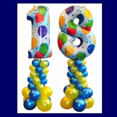 Geburtstagsdekoration Aus Luftballons Zum 18 Geburtstag Geburtstagsdekoration Mit Helium