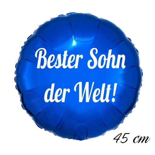 Folien-Luftballon Zur Taufe – „Happy Christening“ In Blau, 45 Cm, Mit Prismatischem Effekt